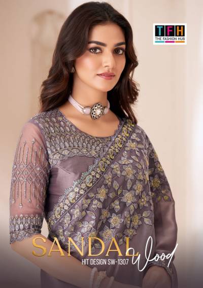 TFH SANDALWOOD VOL-13 1307A TO 1307F DESIGNER SILK SAREE WHOLESALER IN SURAT